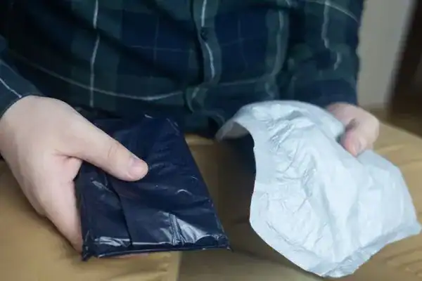 image of man holding stool incontinence Swindon products